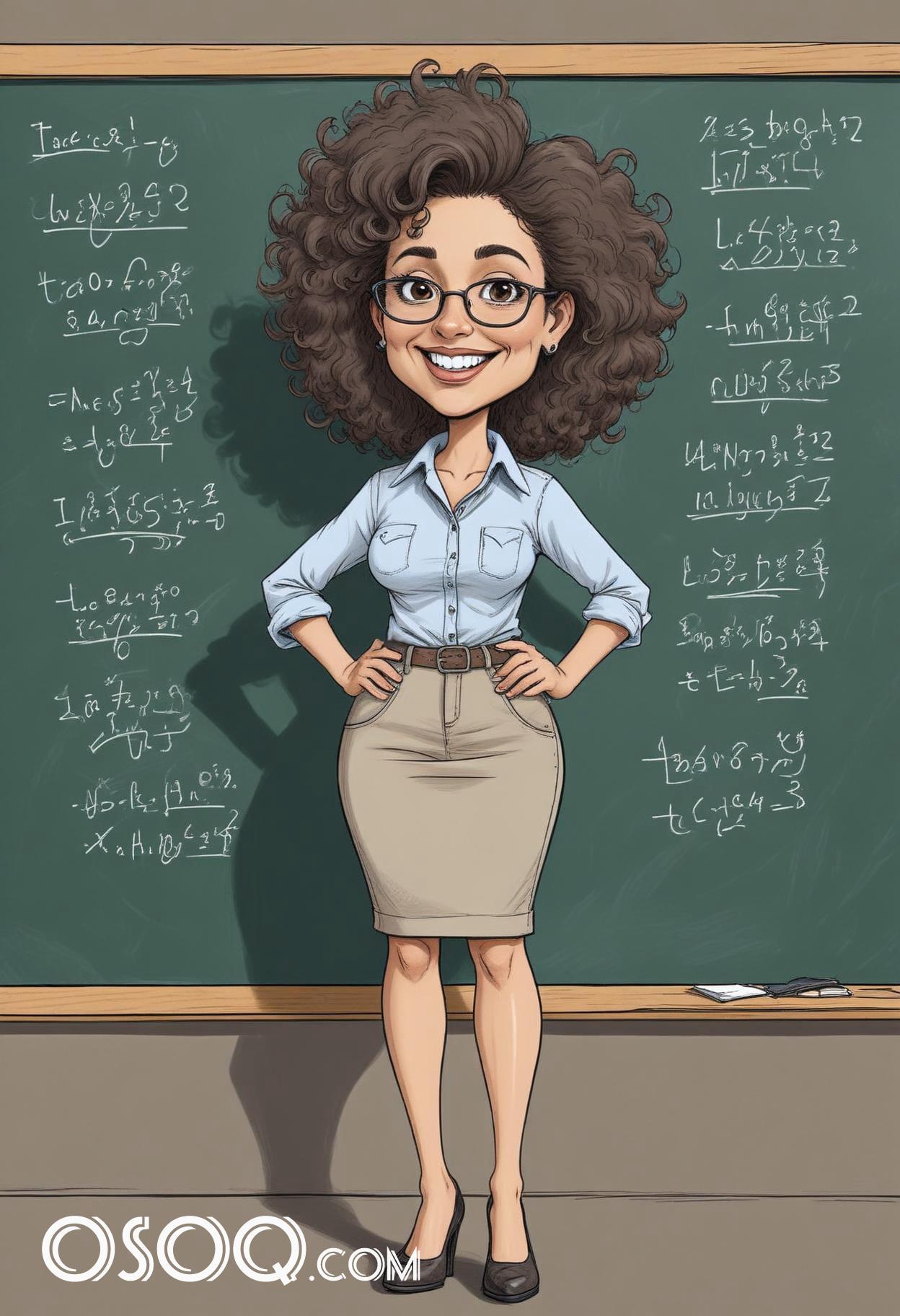 Teacher cartoon character 09