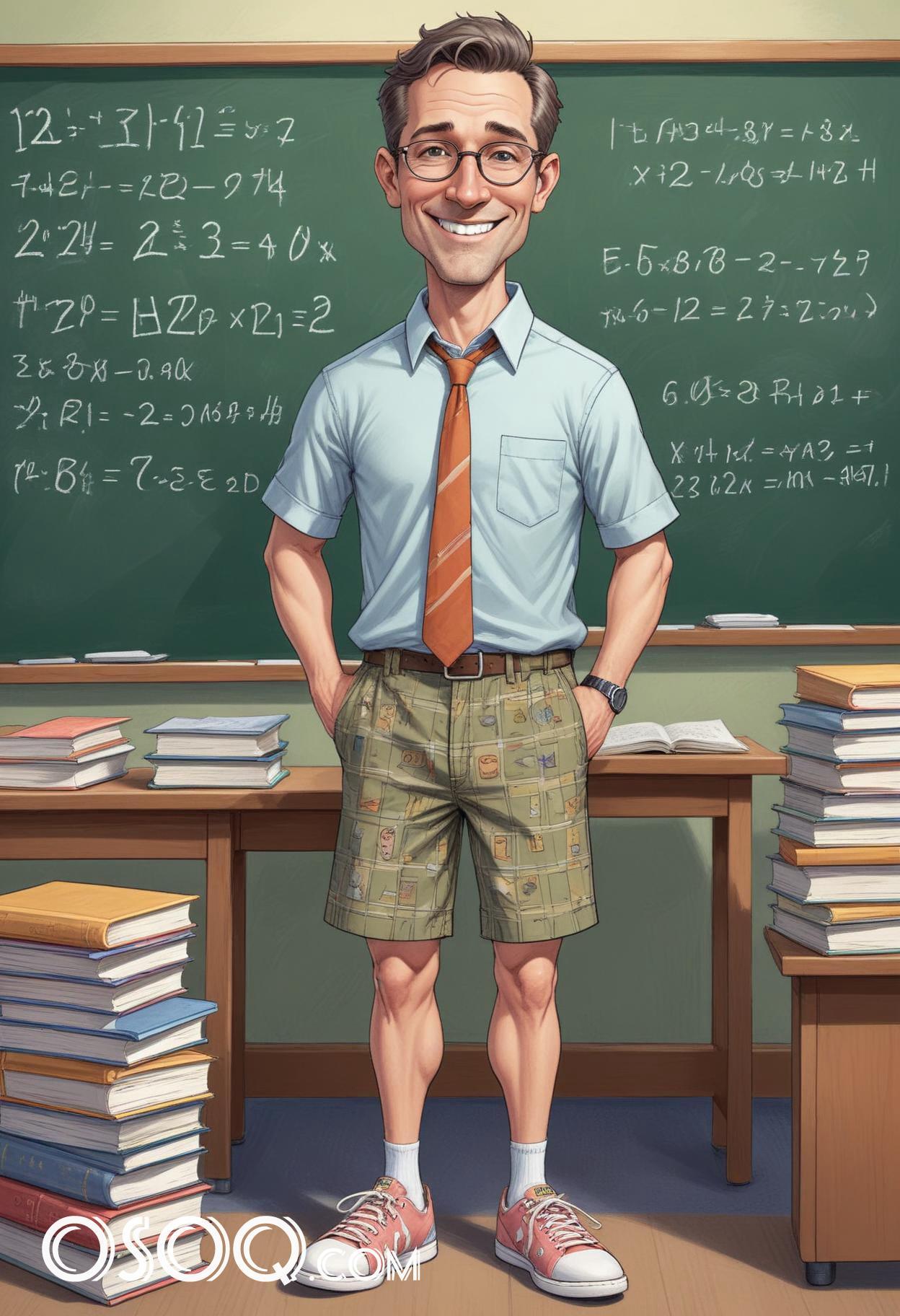 Teacher cartoon character 13