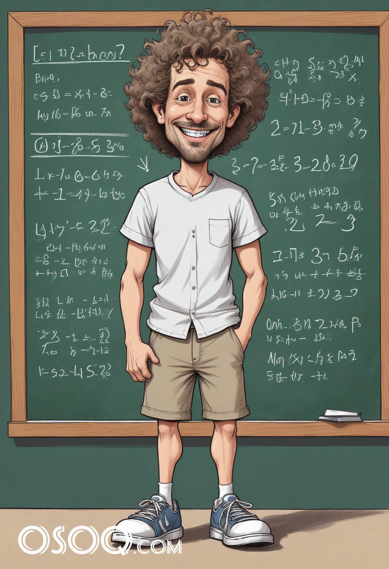 Teacher cartoon drawing 07