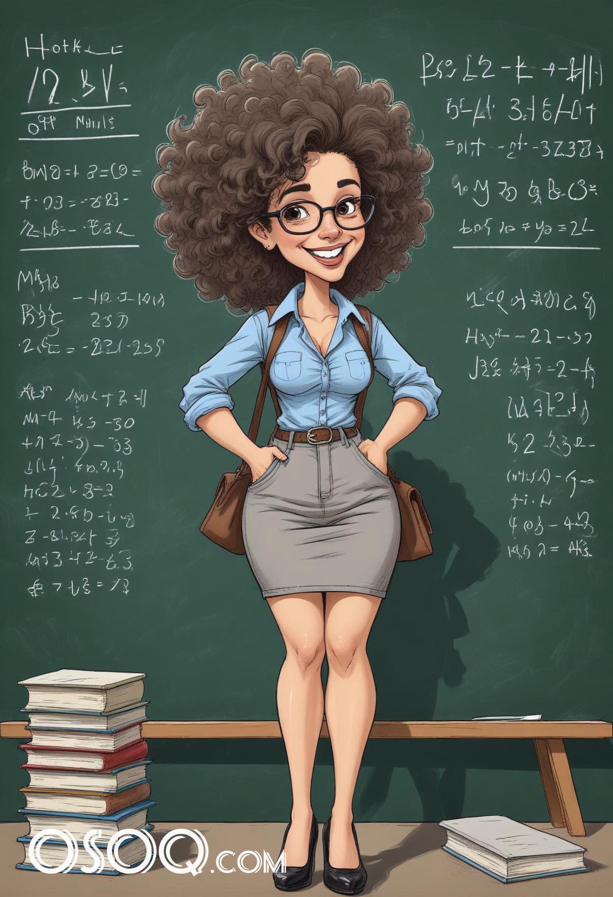 Teacher cartoon drawing 10