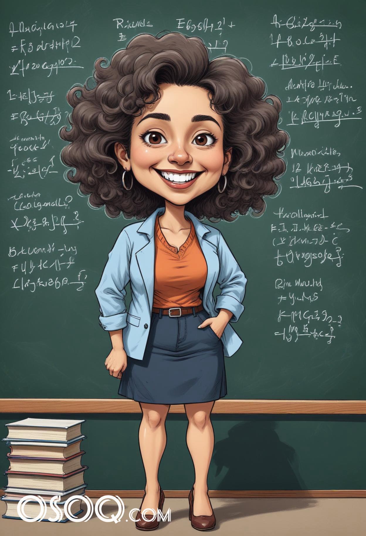 Teacher cartoon drawing 11