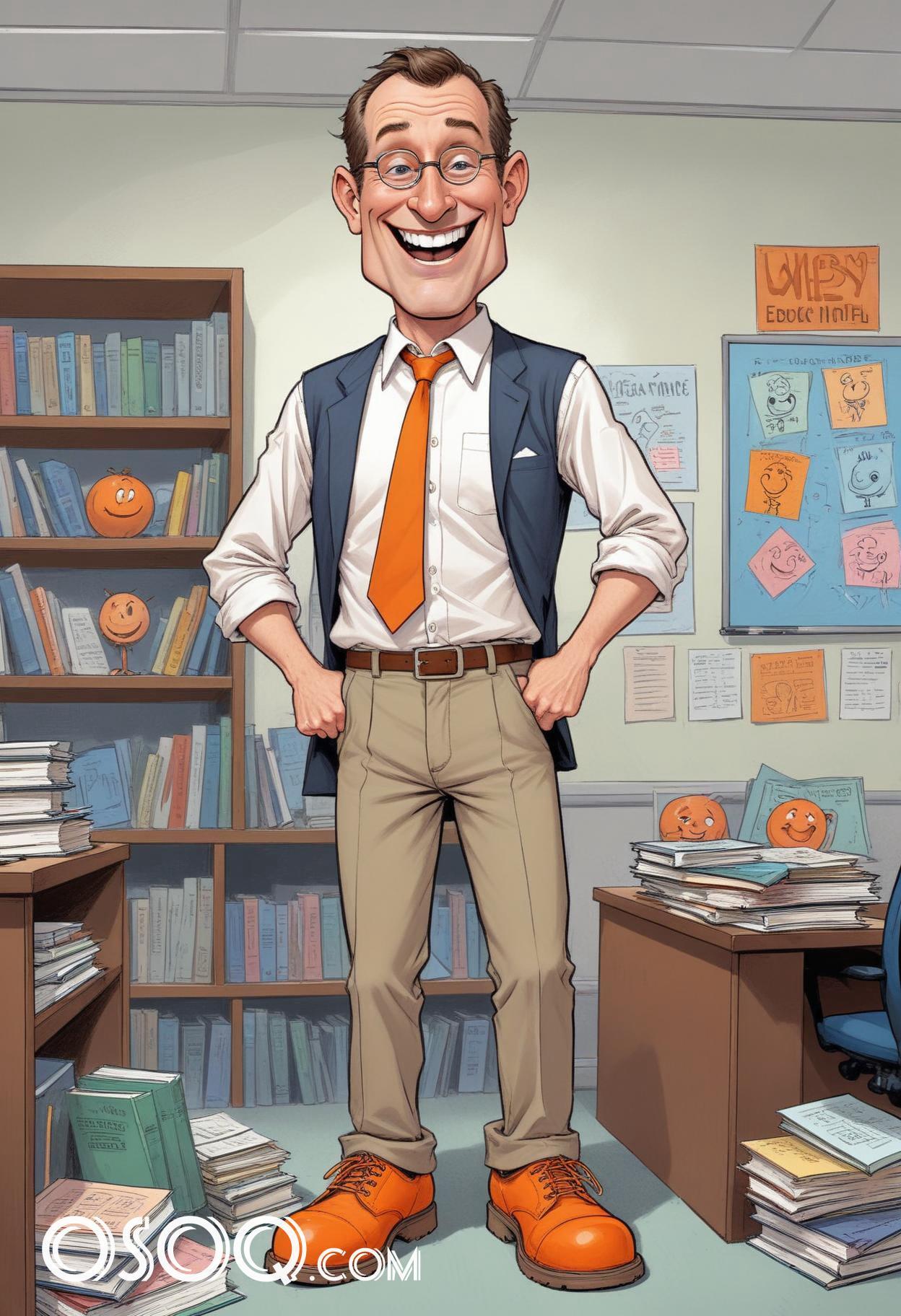 Teacher cartoon drawing 13