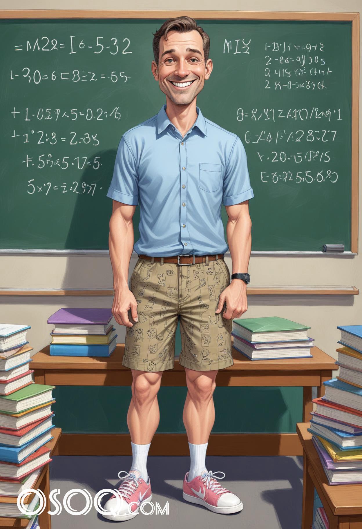 Teacher cartoon drawing 15