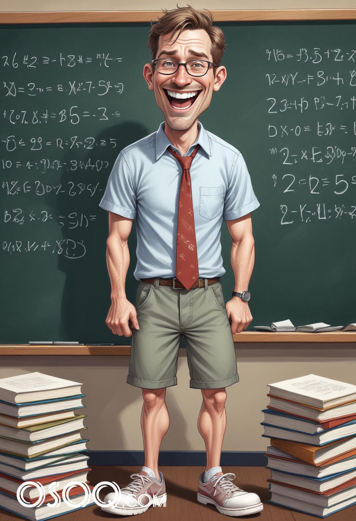 Teacher cartoon drawing 16