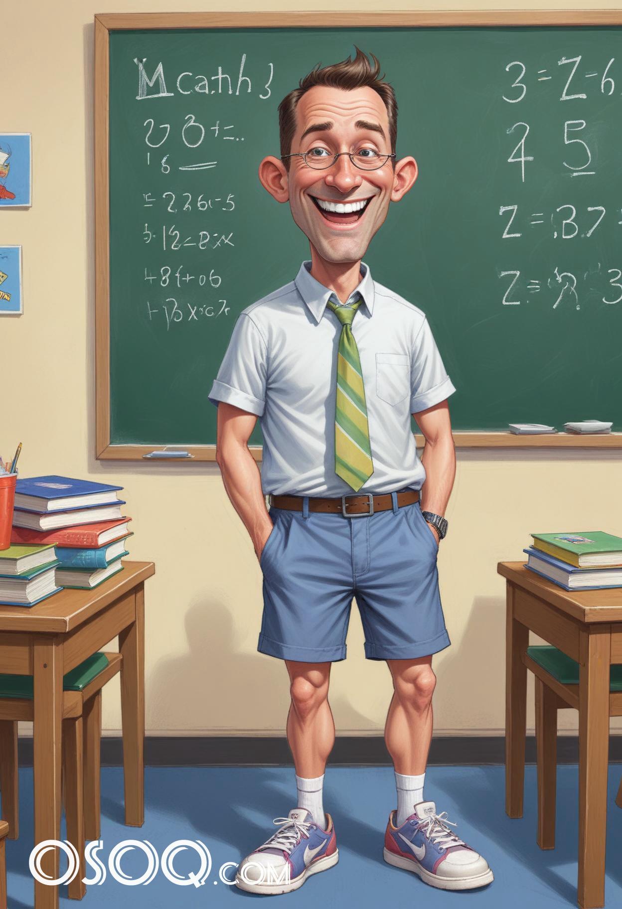 Teacher cartoon drawing 17