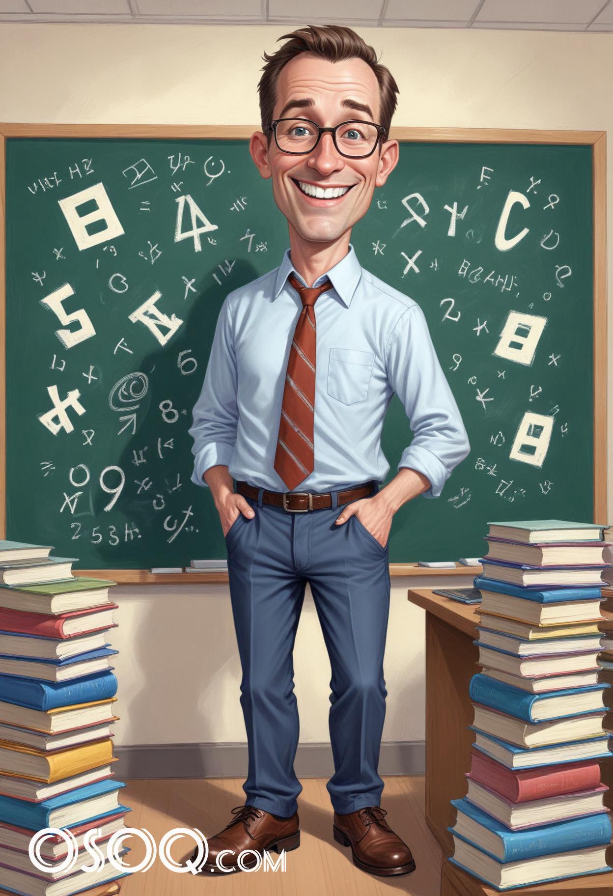 Teacher cartoon drawing 19