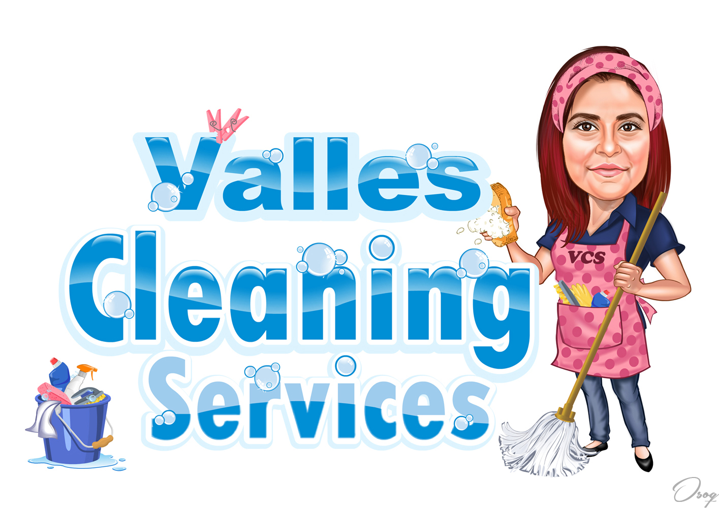 Cleaning Cartoon Logo