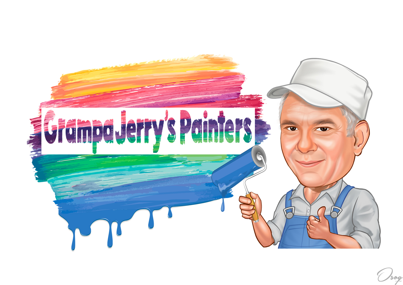 Painter Cartoon Logo
