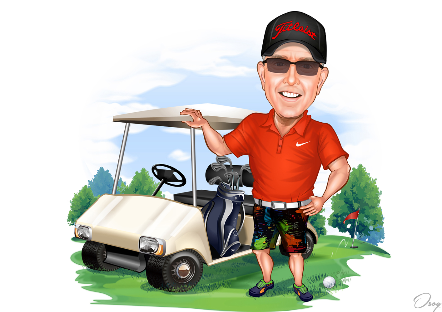 Golf Cart Cartoon