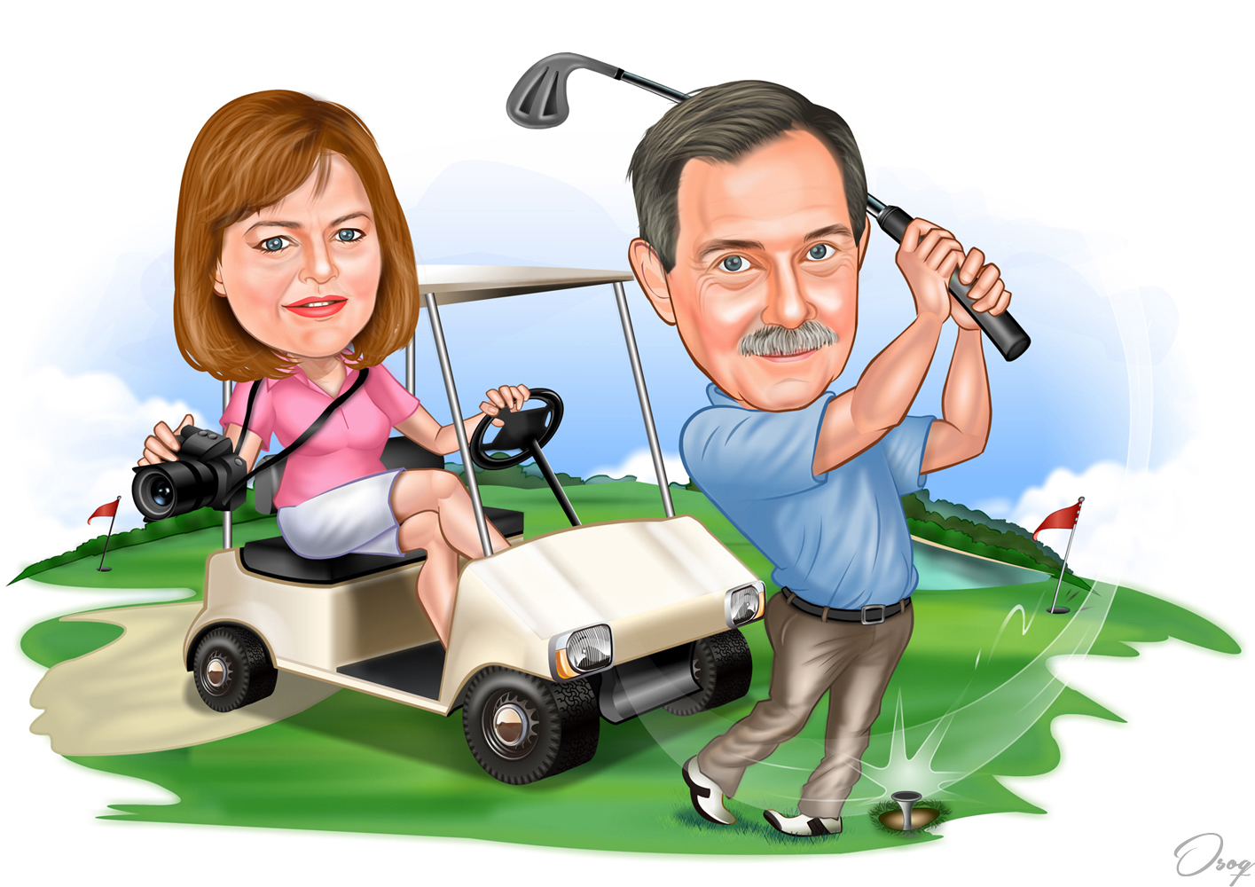Golf Course Cartoon