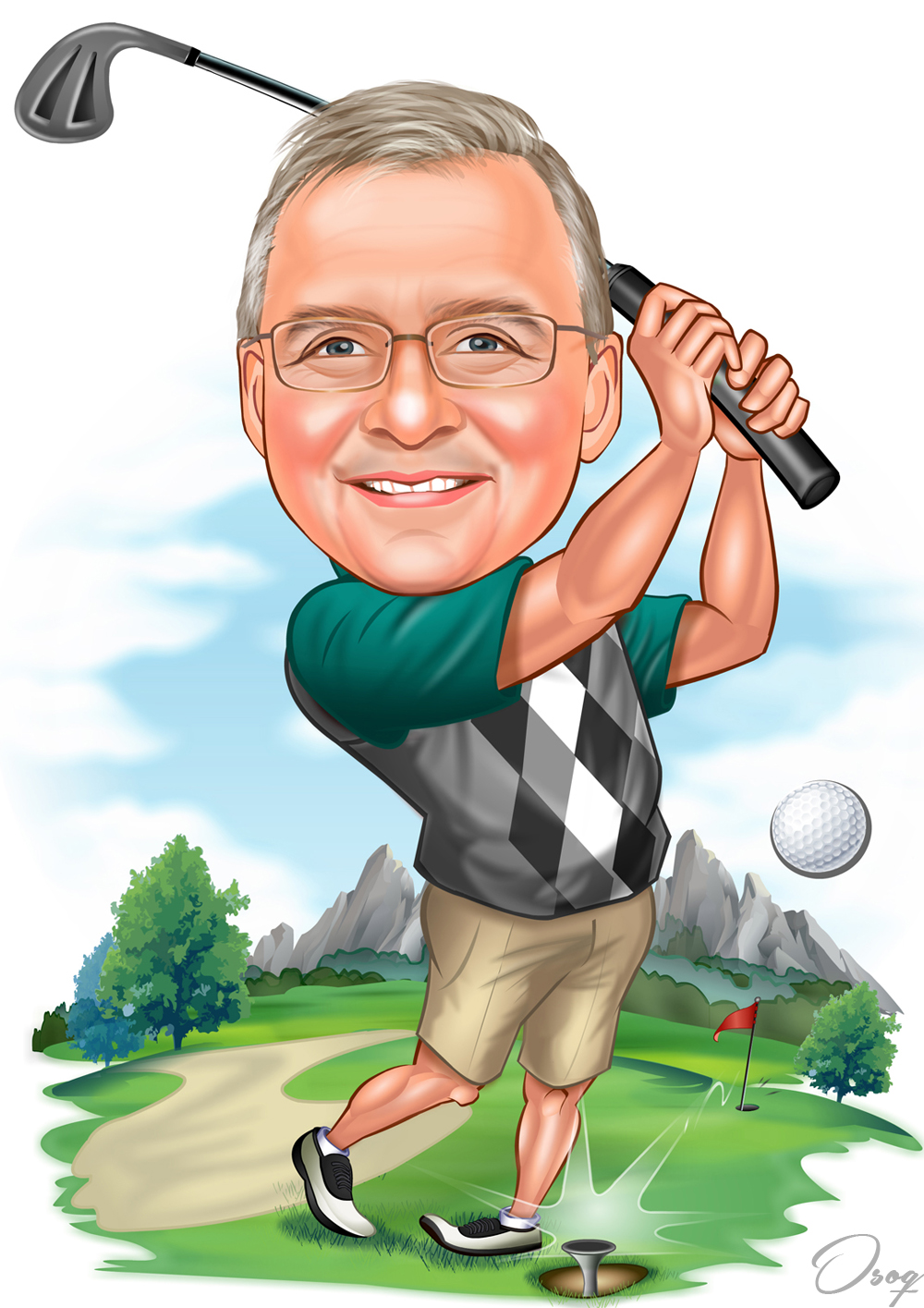Golfing Cartoon