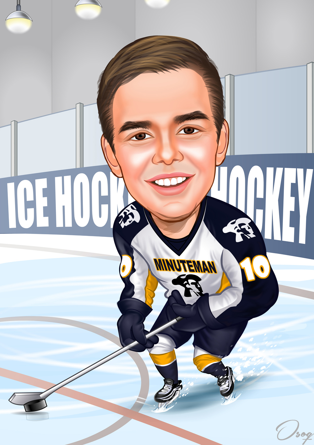 Hockey Player Cartoon