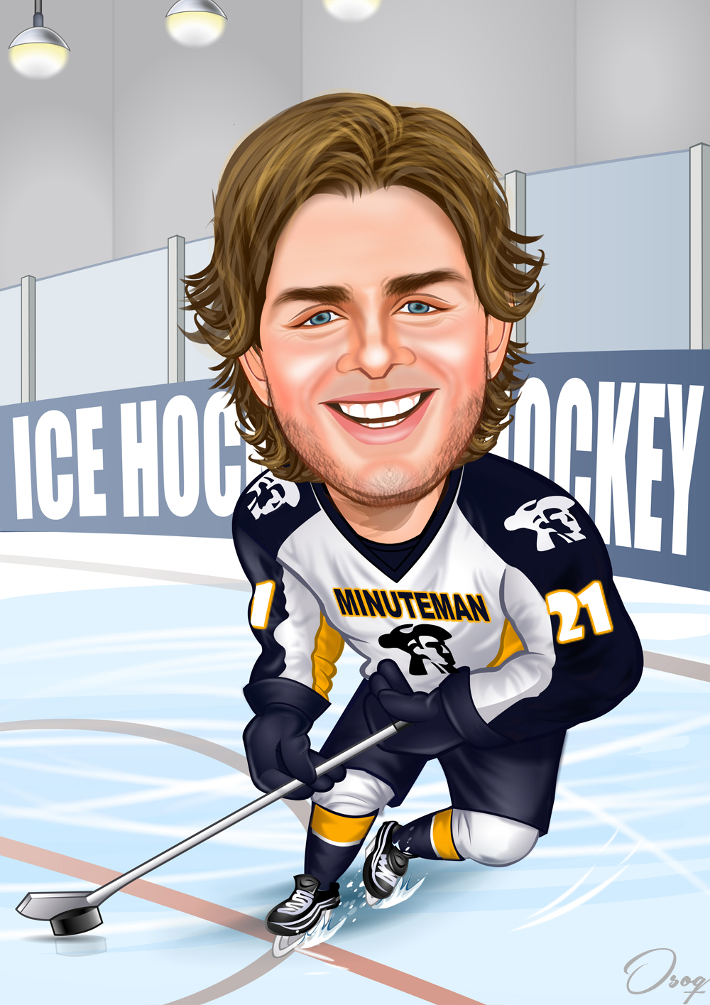 Ice Hockey Cartoon