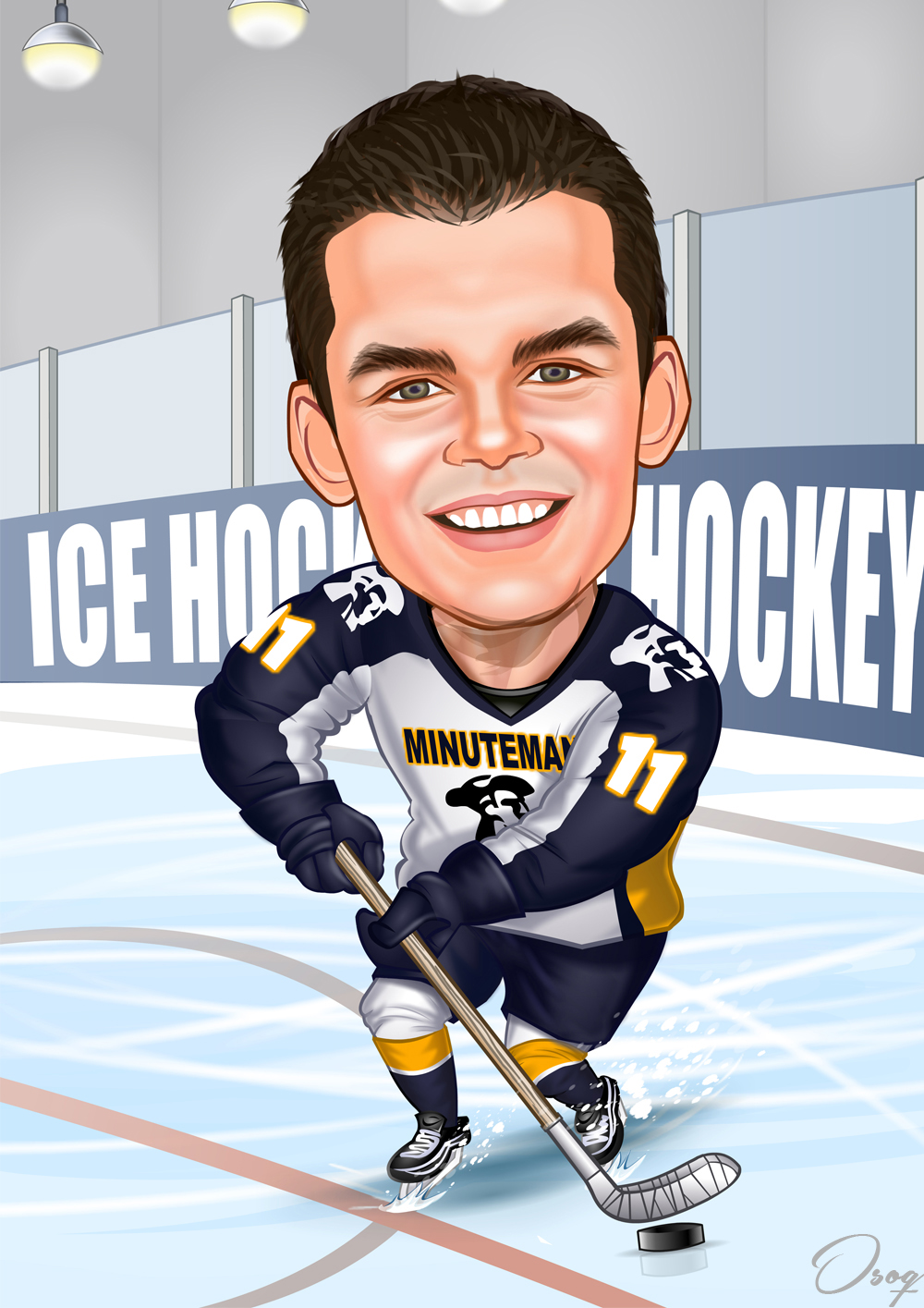 Ice Hockey Player Cartoons
