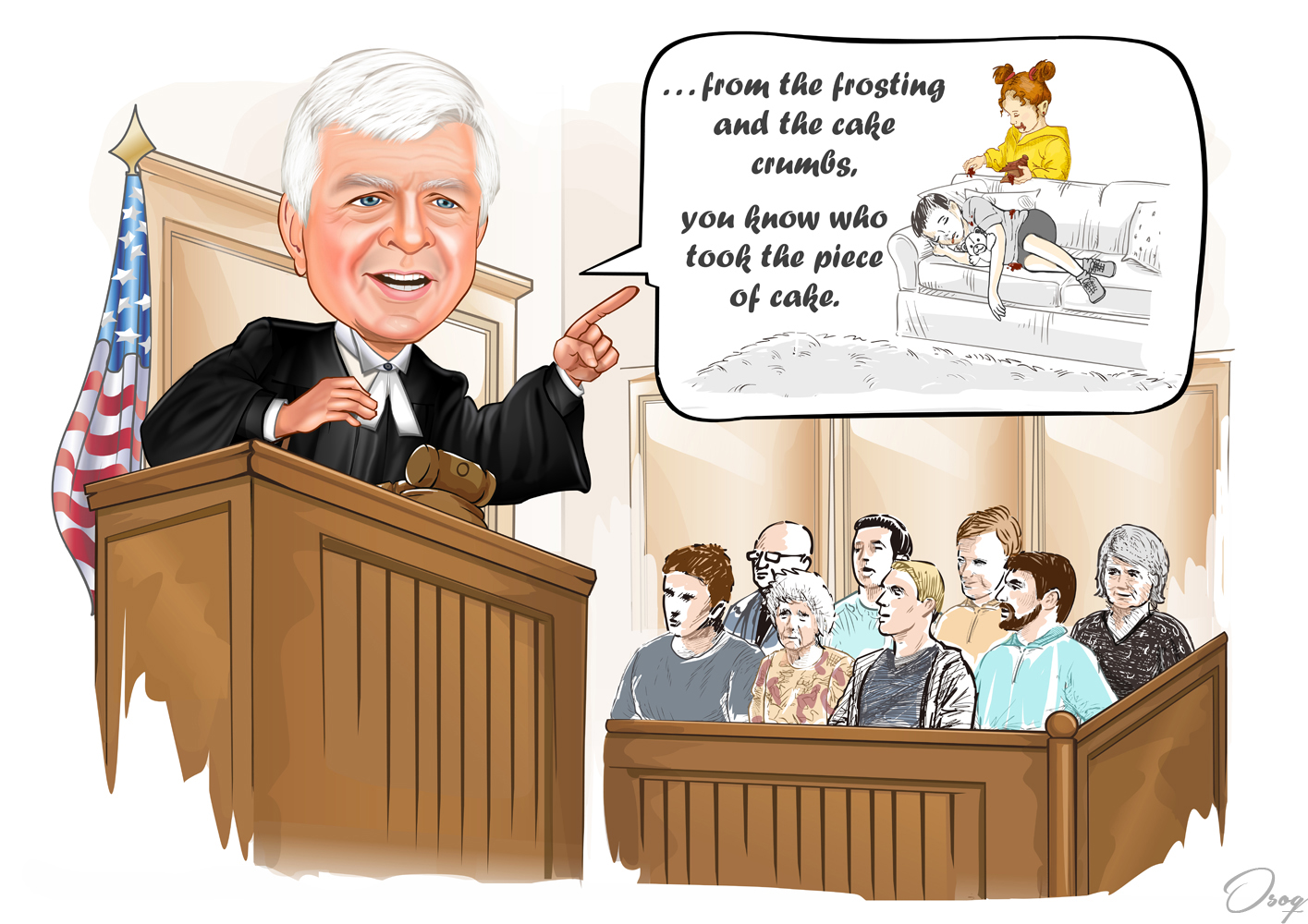 Court Judge Cartoon