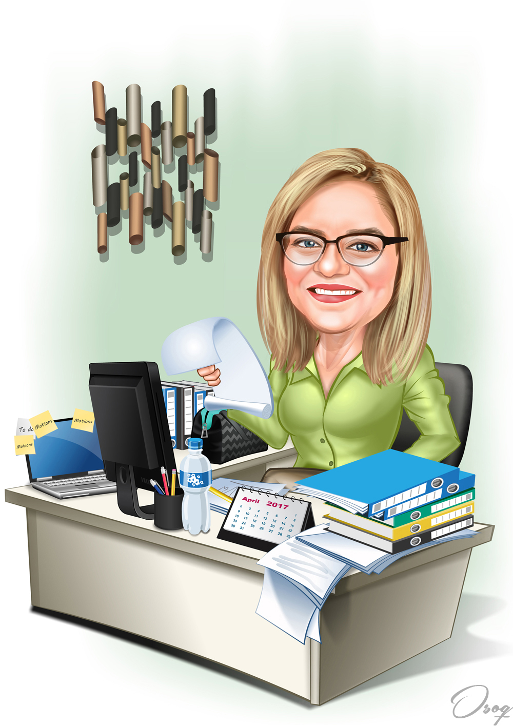 Office Female Cartoon