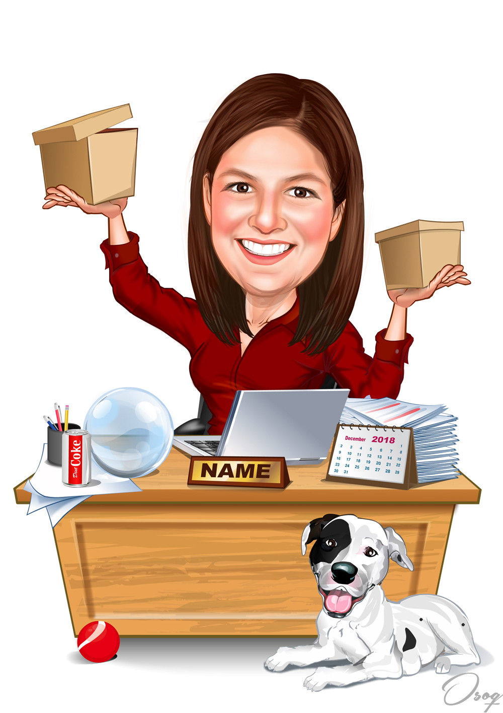 Office Woman Cartoon