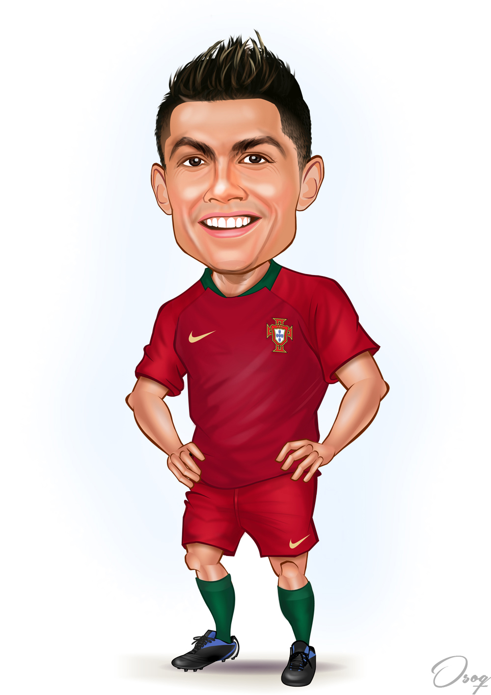 Soccer Cristiano Ronaldo Cartoon