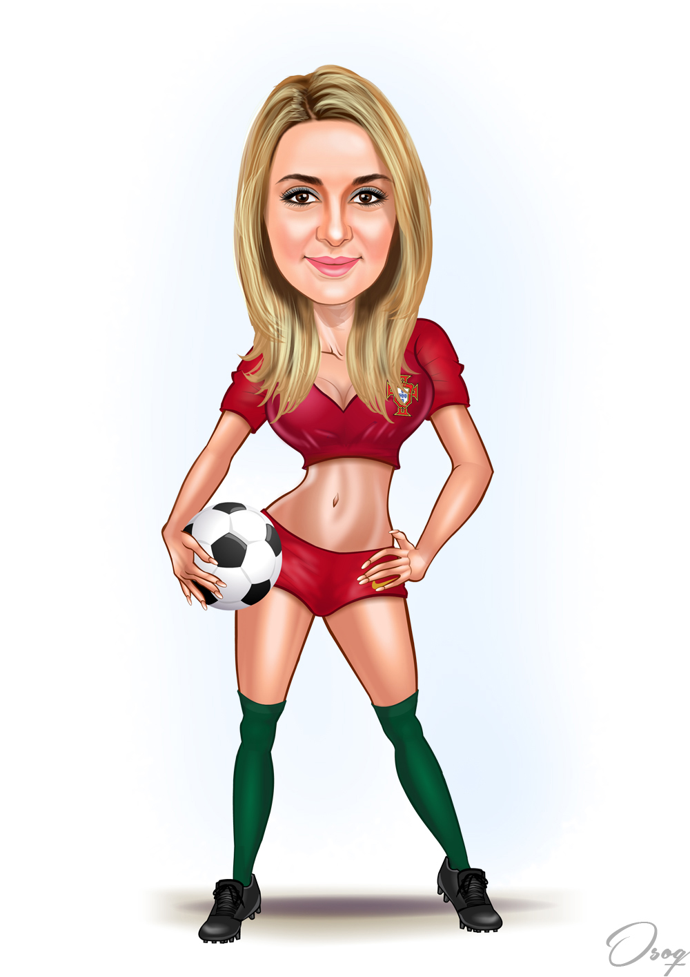 Woman Soccer Cartoon