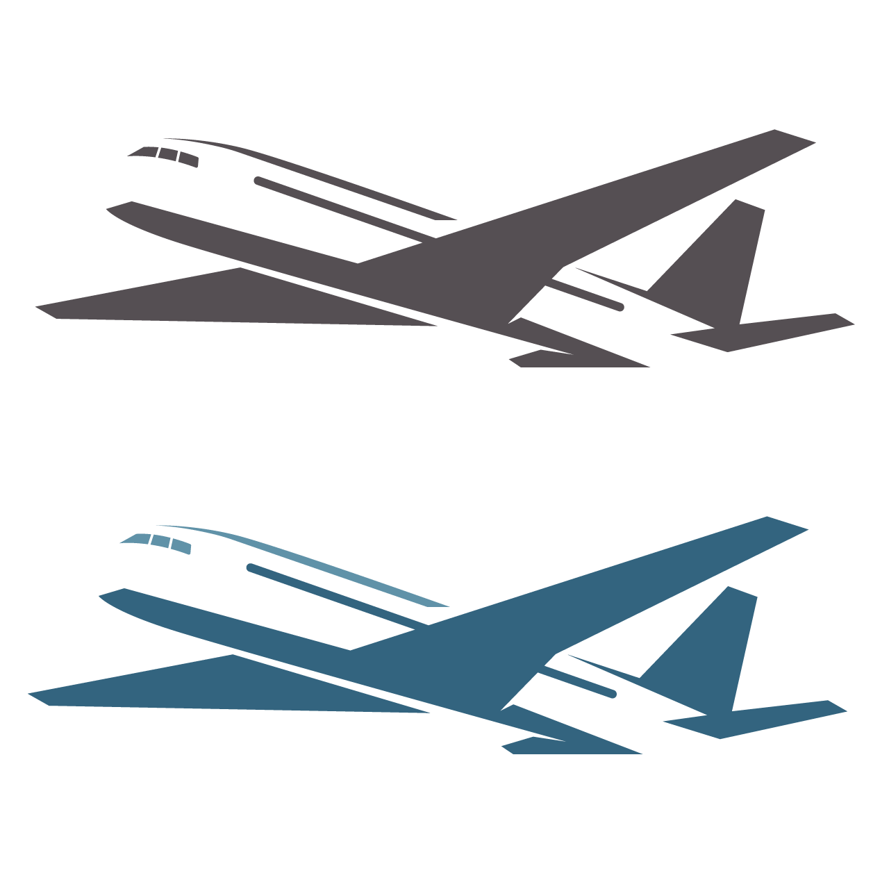 Plane icon logo design template clipart