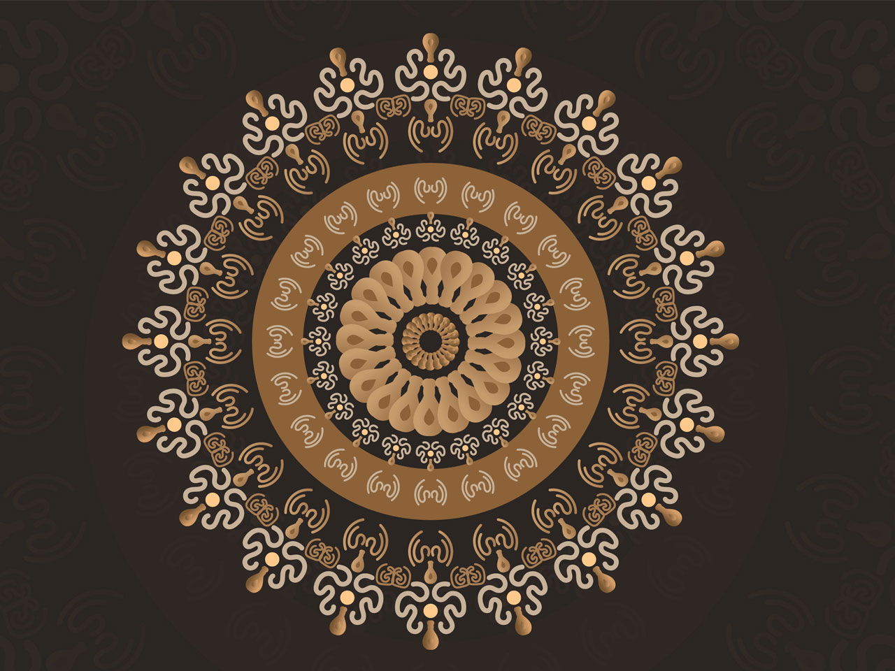 Colorful luxury mandala design cartoon clipart image