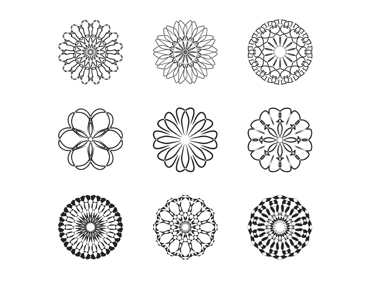 Mandala cartoon clipart designs illustration image