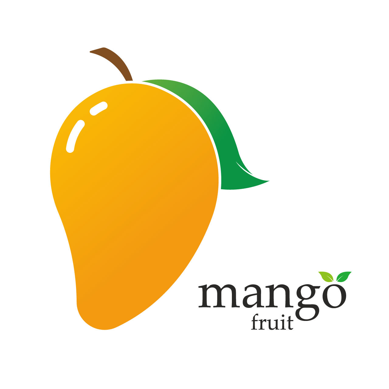 Mango flat style icon transparent background