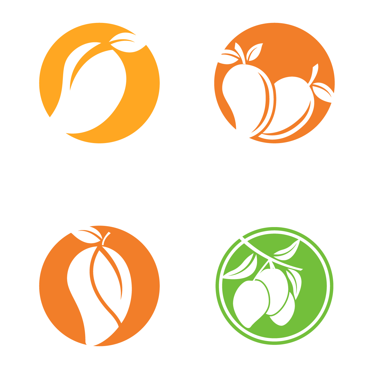 Mango logo cartoon template icon design illustration