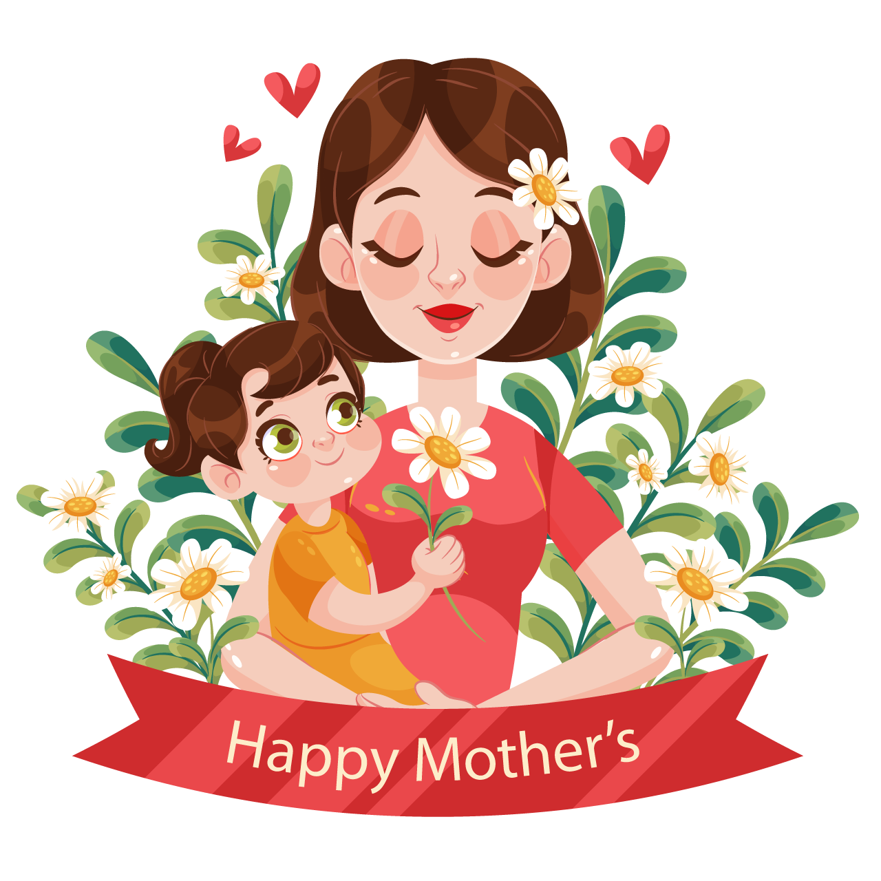 Mother And Daughter Clipart | Clipart Images