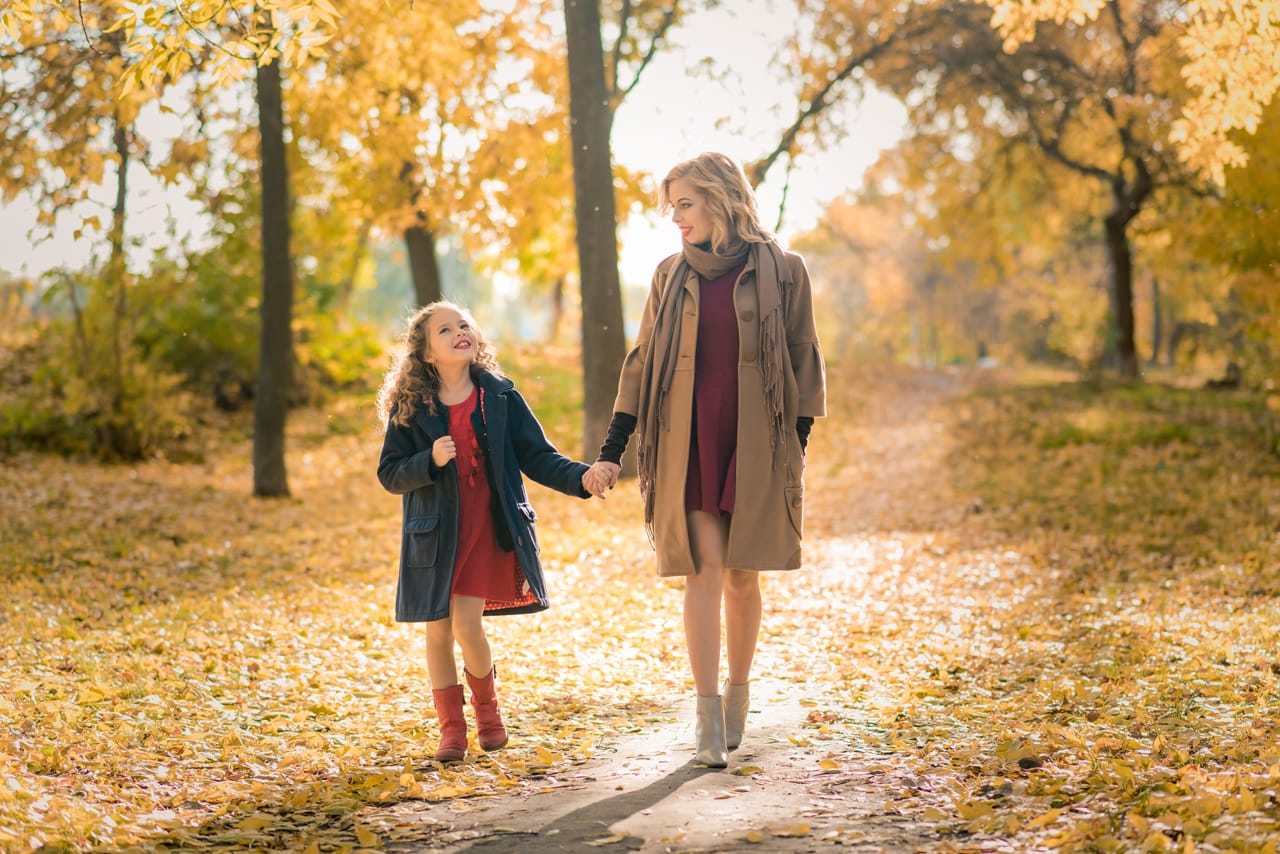 Related image happy family mother child daughter autumn walk