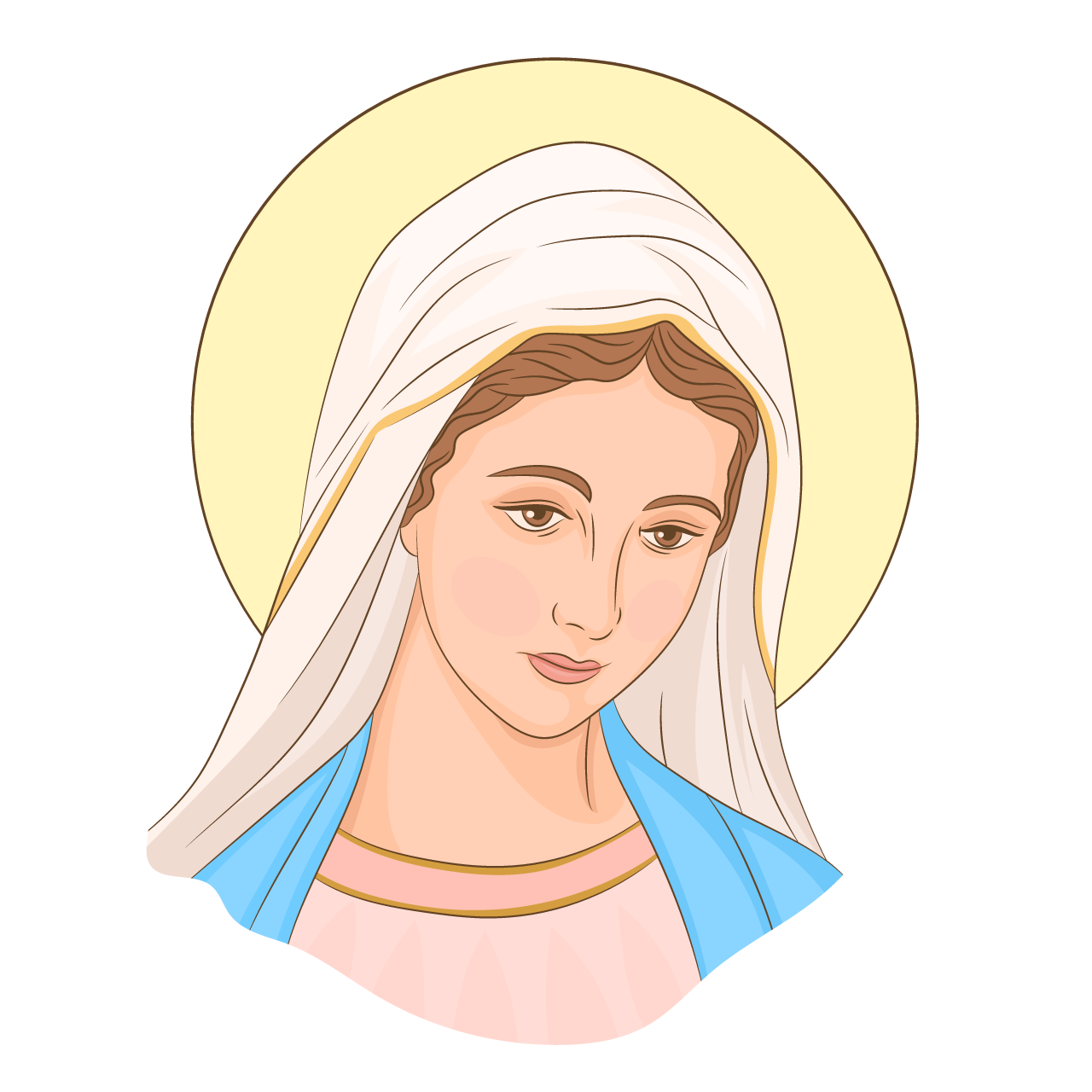 Our lady immaculate conception holy mary mother of god clipart
