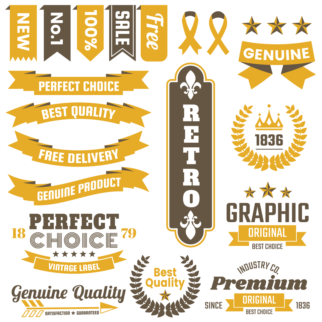 Ribbon banner clipart vintage retro logo banner transparent background png