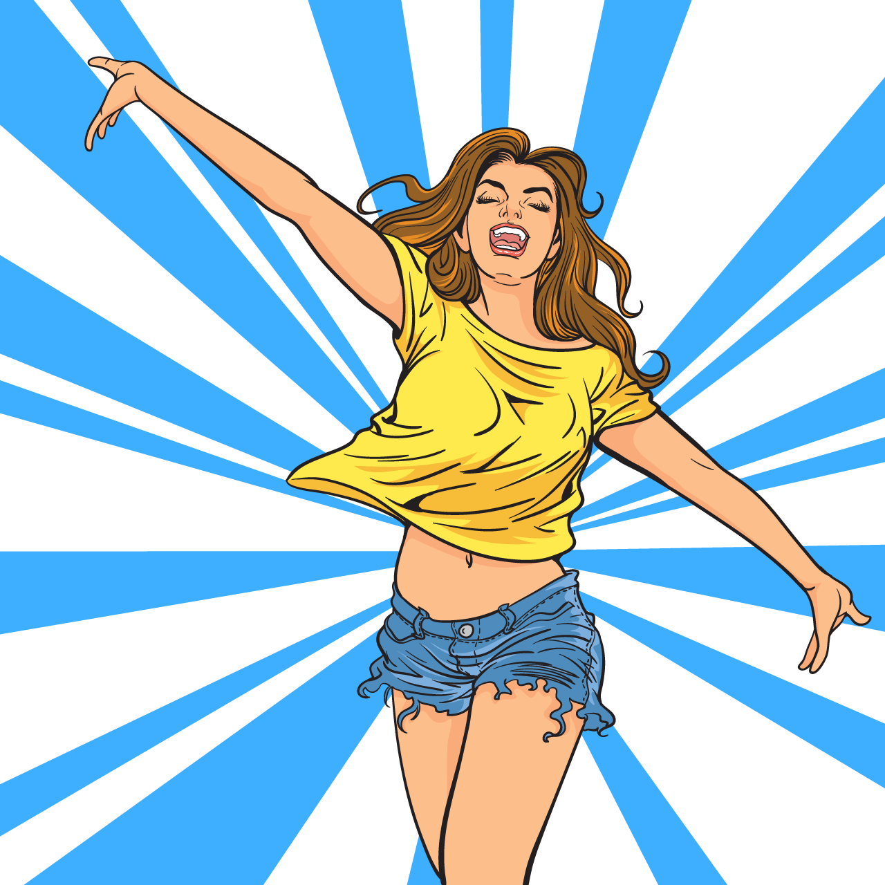 Beautiful woman lifestyle clipart image