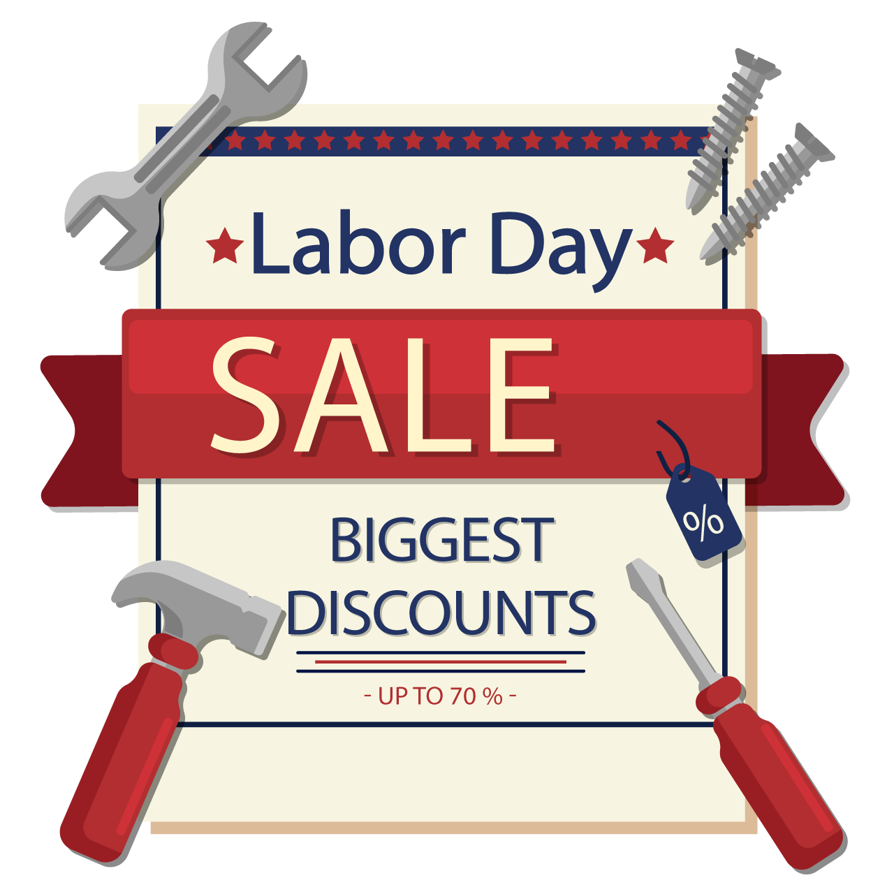 Sale clipart flat labor day transparent background image