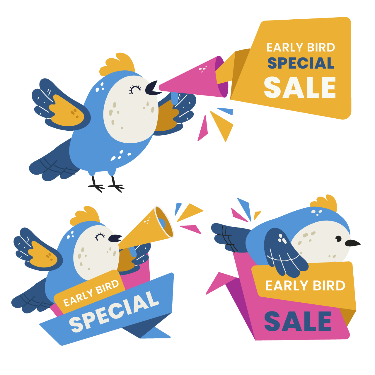 Sale clipart the early bird label design collection transparent background image