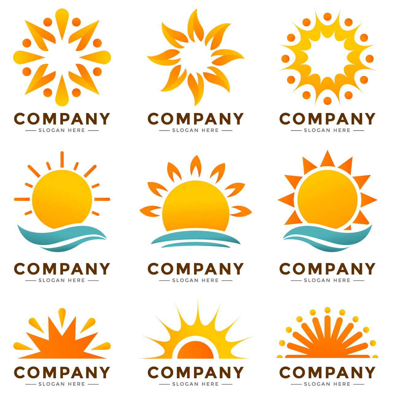 Sun icon set collection cartoon illustration image transparent background png