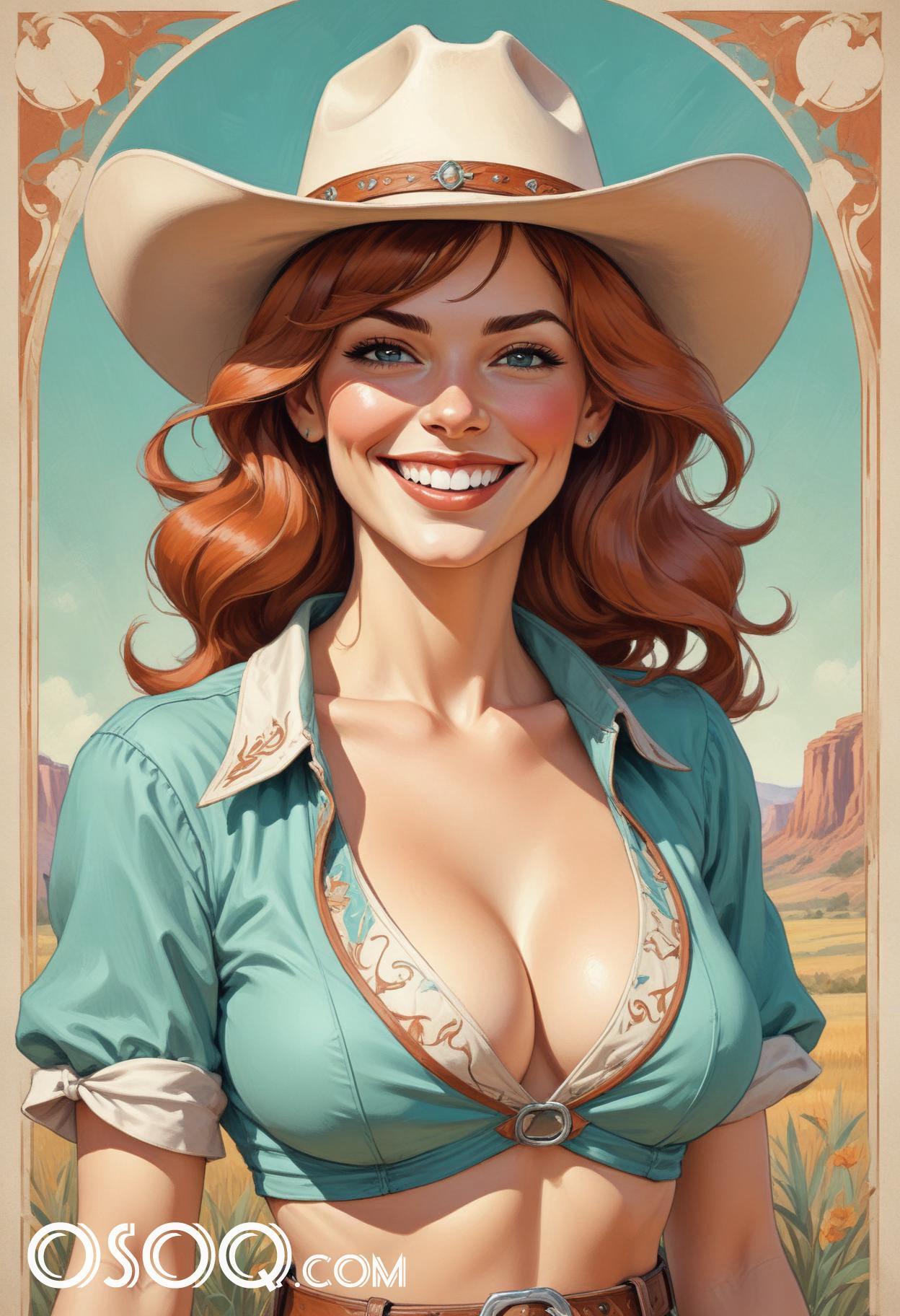 Cowgirl drawing 01