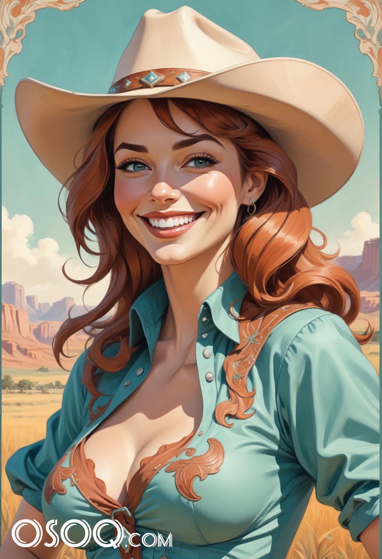 Cowgirl drawing 03