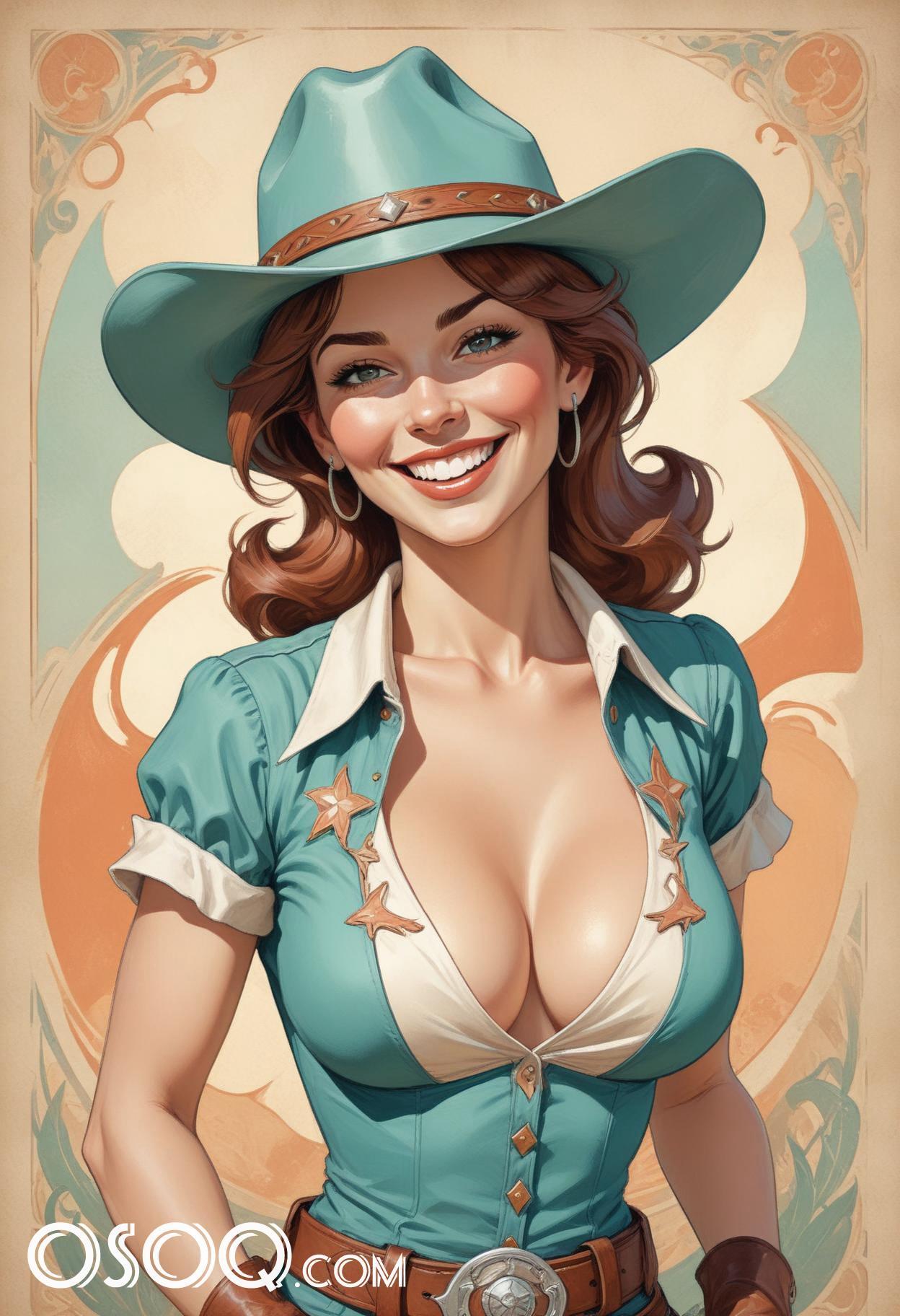 Cowgirl drawing 04