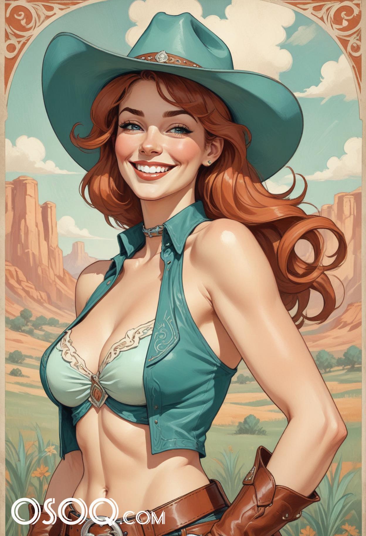 Cowgirl drawing 05
