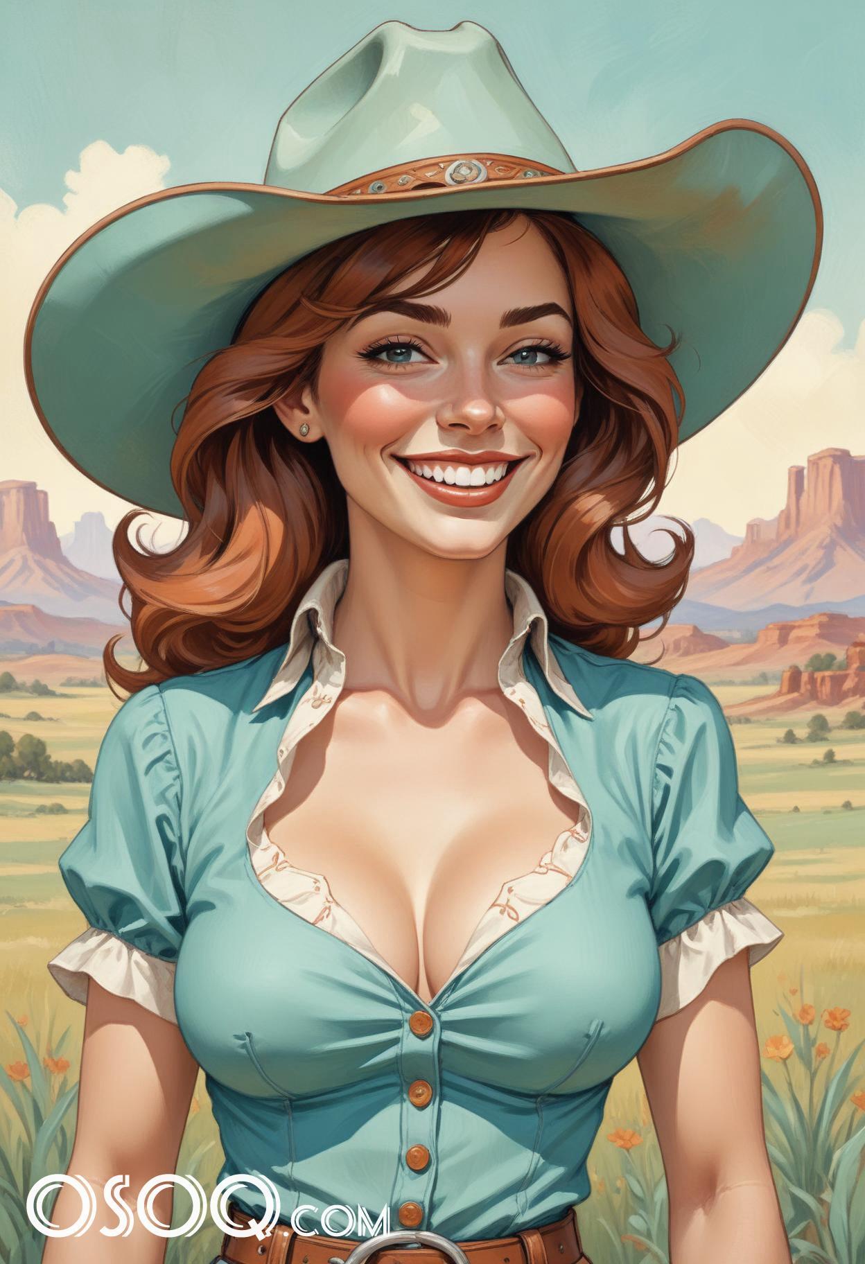 Cowgirl drawing 07