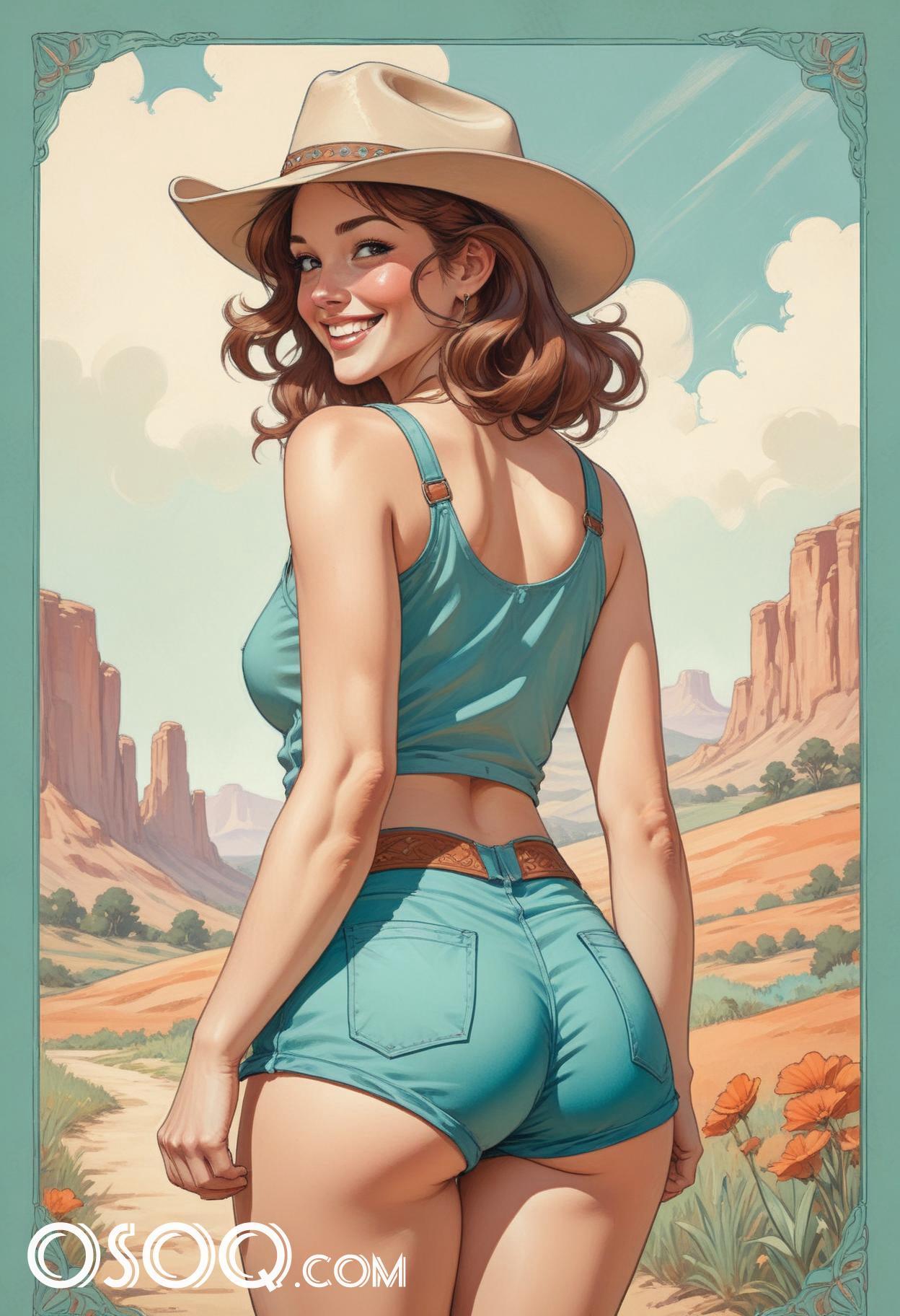 Cowgirl drawing 15