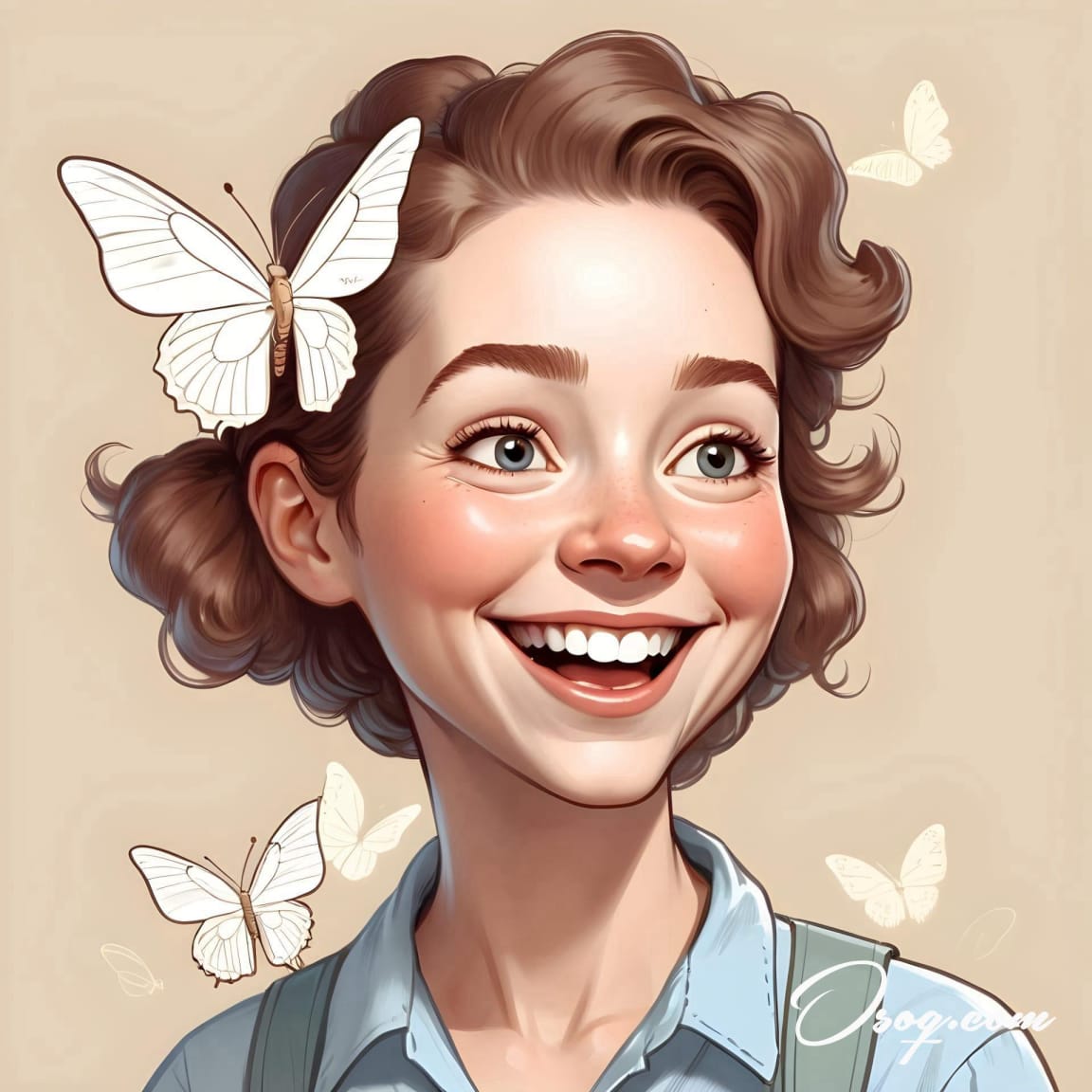 butterfly caricature