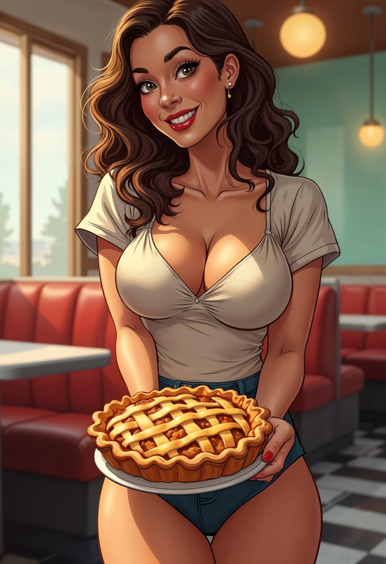 Apple pie cartoon cute drawing free arts 06