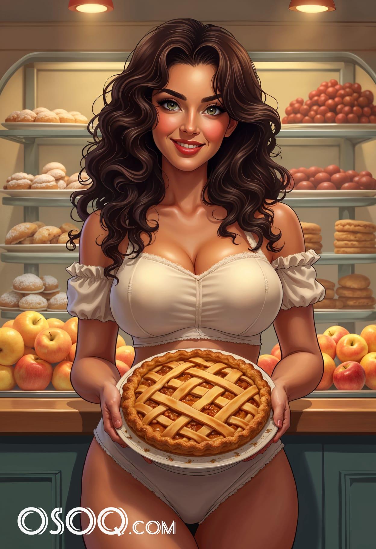 Apple pie cartoon cute drawing free arts 07