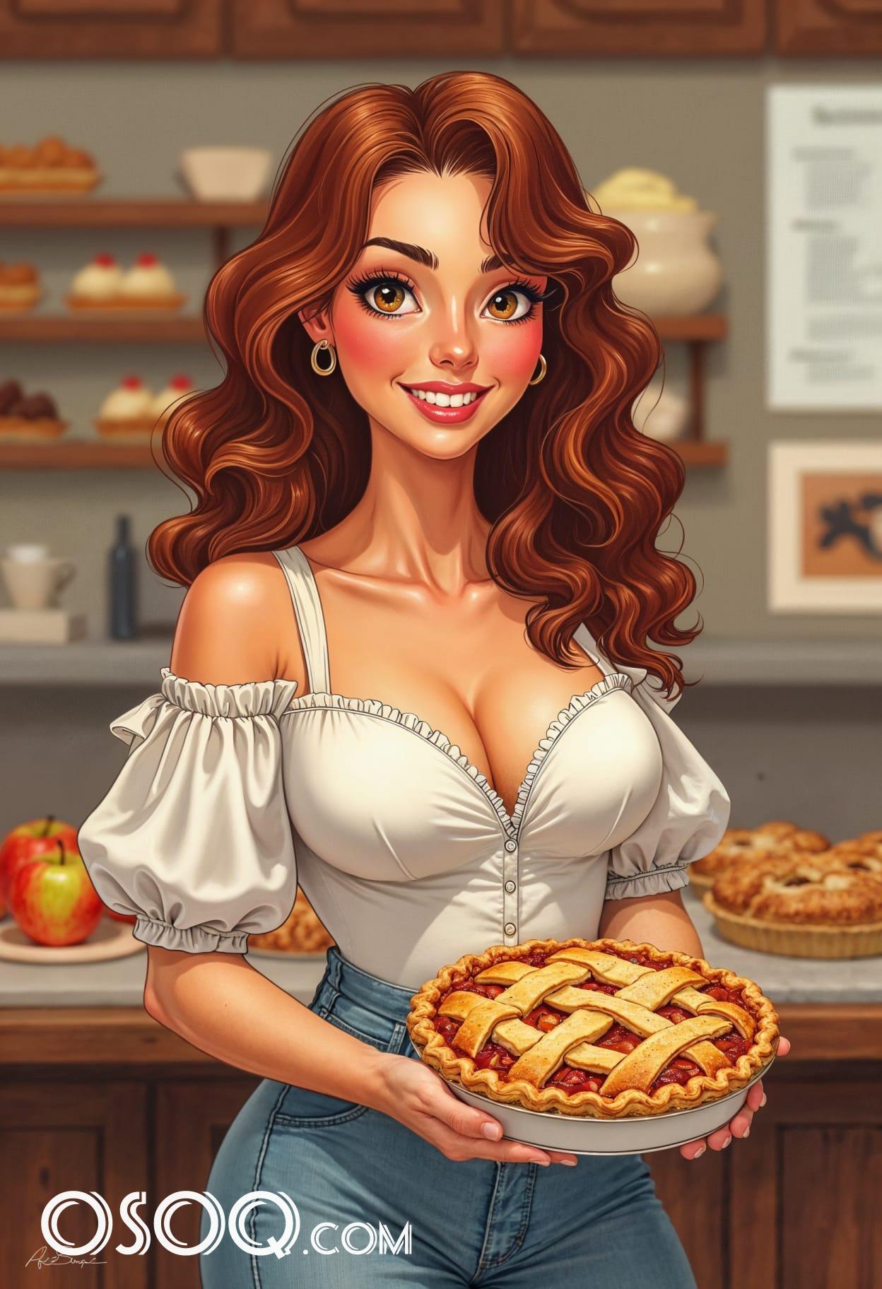 Apple pie cookies cartoon cute drawing free arts 03