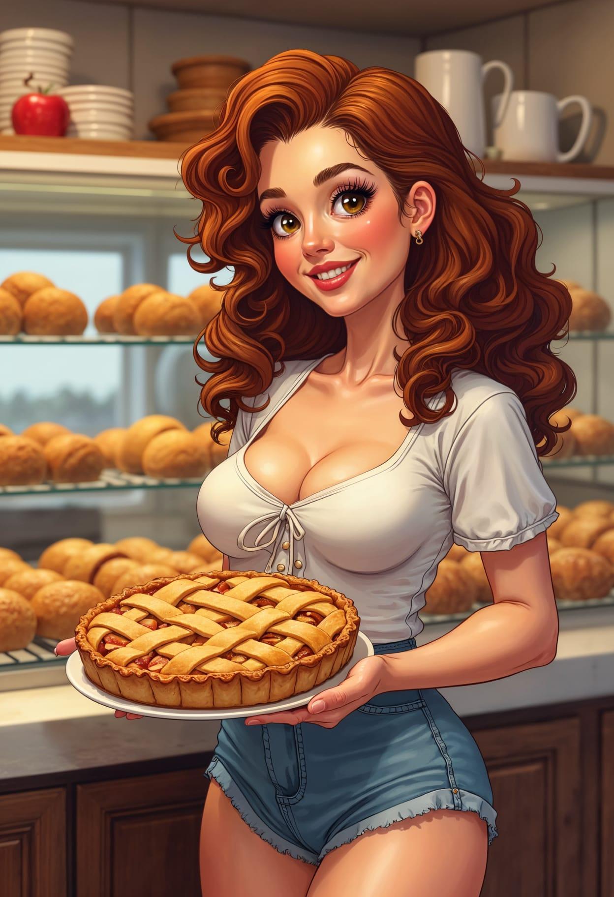 Apple pie fille recipes cartoon cute drawing free arts 16