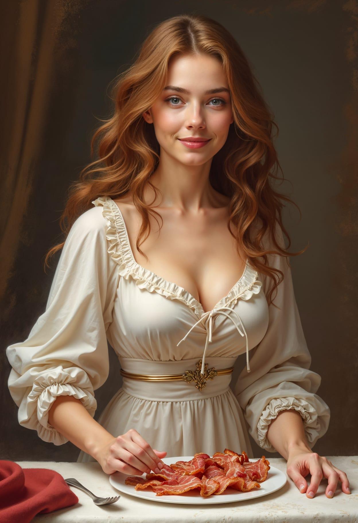 Bacon appetizer cartoon caricature cute drawing 20