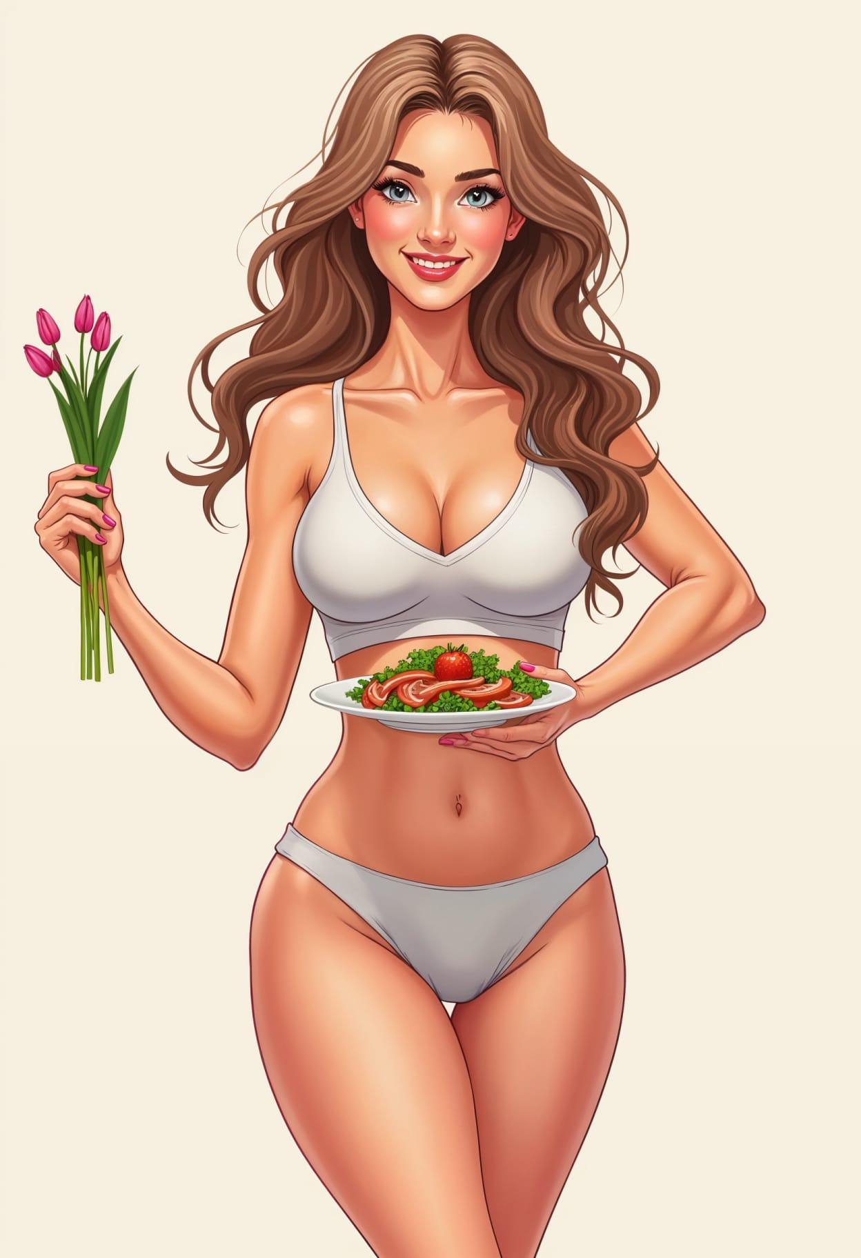 Bacon recipe cartoon caricature cute drawing 20