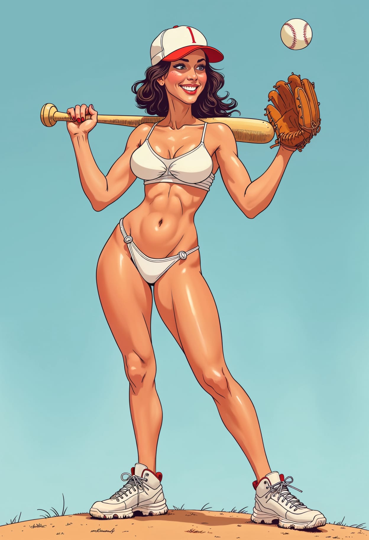 Baseball cartoon cute drawing free arts 07